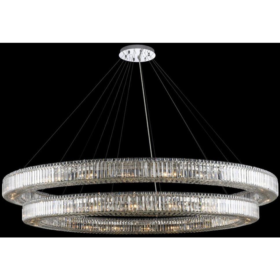 Rondelle 44 Light 84 inch Polished Chrome Pendant Ceiling Light