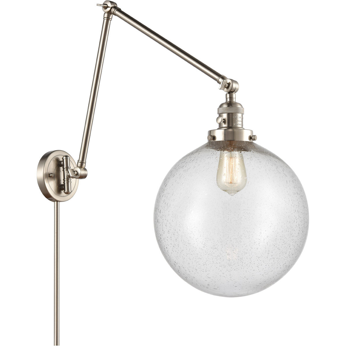 XX-Large Beacon 1 Light 12.00 inch Swing Arm Light/Wall Lamp