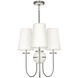 Fineas 3 Light 15 inch Dark Antique Nickel with Alabaster Stone Chandelier Ceiling Light