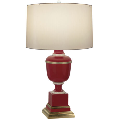 Annika 24 inch 60.00 watt Red Accent Lamp Portable Light in Cloud Cream Silk