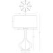 Pike 31.88 inch 150.00 watt Baby Blue Table Lamp Portable Light in Aged Brass