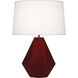 Delta 22.5 inch 150.00 watt Sangria Glaze with Polished Nickel Table Lamp Portable Light