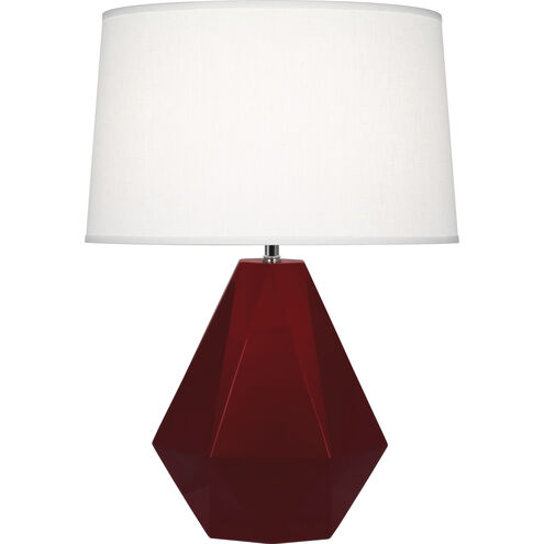 Delta 22.5 inch 150.00 watt Sangria Glaze with Polished Nickel Table Lamp Portable Light