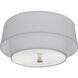 Decker 2 Light 17 inch Polished Nickel Flushmount Ceiling Light in Pearl Gray