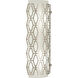 Marcel Wall Sconce Wall Light in Polished Nickel, Frosted Cased White Glass, Geometric Framing