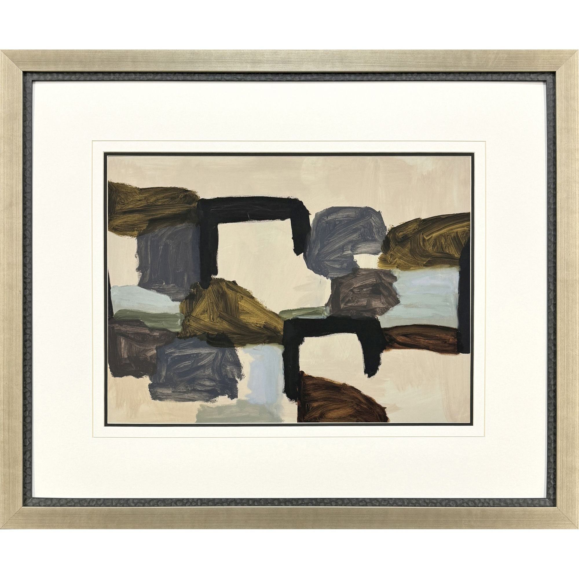 Mot Juste Saura Blue and Green and Neutral and Turquoise Framed Art