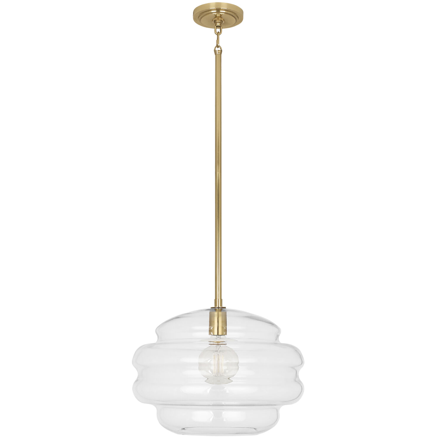 Horizon 1 Light 15.25 inch Clear Glass Pendant Ceiling Light