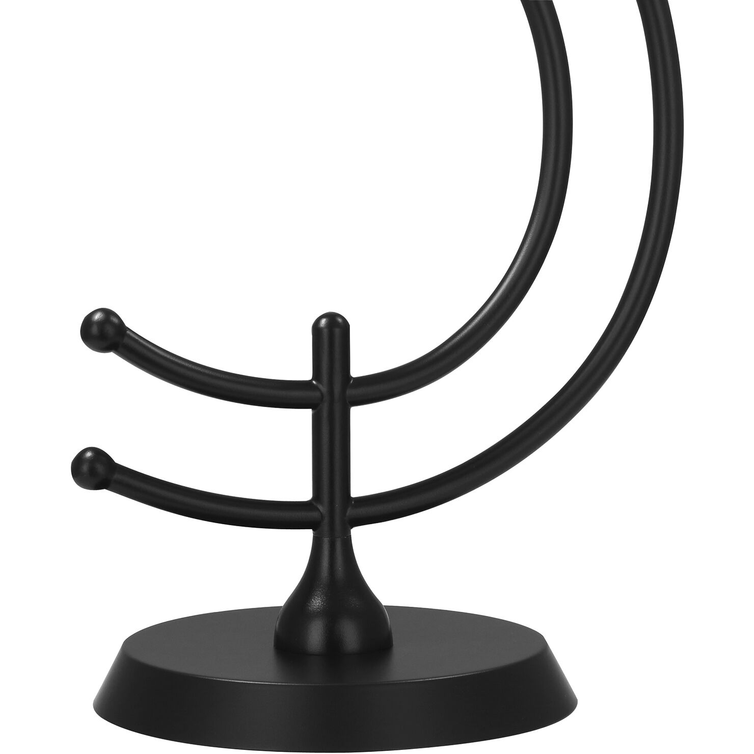 Charlee 25 inch 100.00 watt Matte Black Powder Coat Table Lamp Portable Light in Ascot White