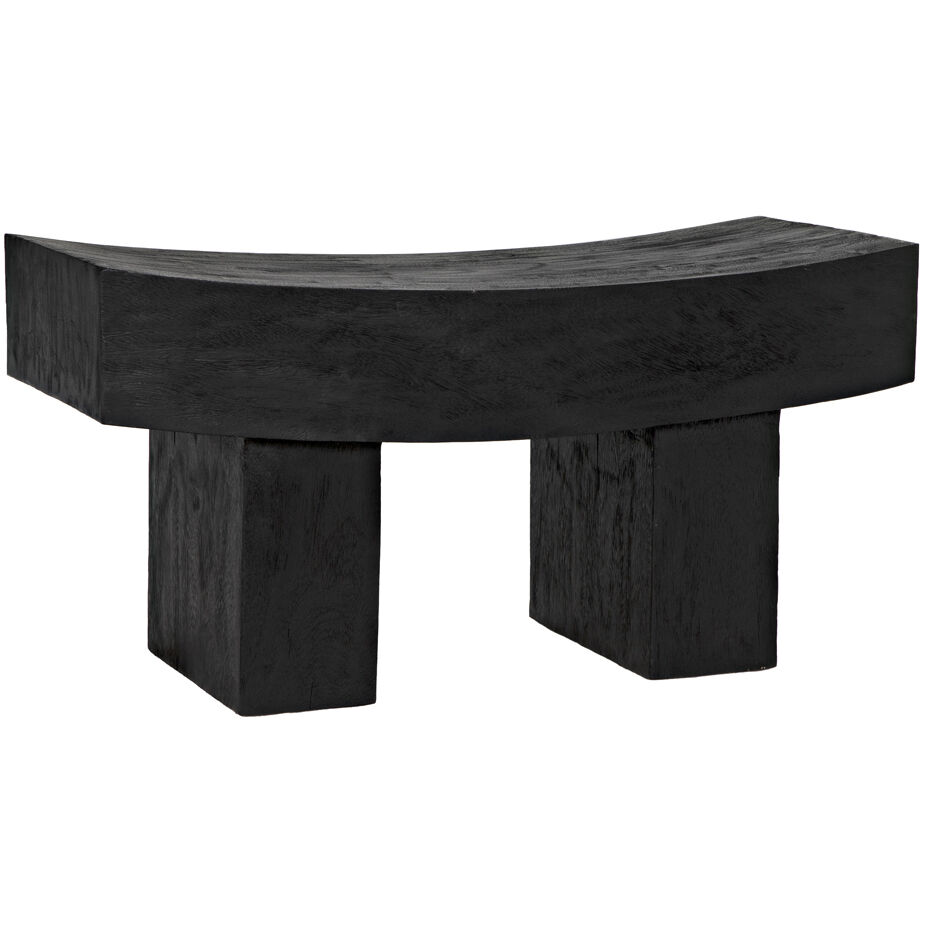 Bow Burnt Black Bench