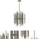 Kane 30 Light 17.75 inch Smokey Taupe with Polished Nickel Chandelier Ceiling Light in Smoky Taupe