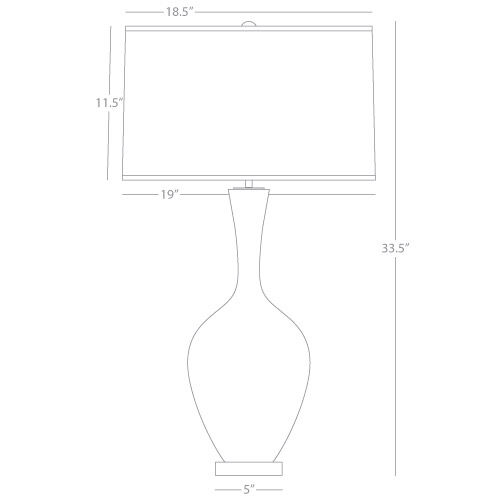 Audrey 33.5 inch 150 watt Ash Table Lamp Portable Light