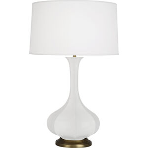 Pike 31.88 inch 150.00 watt Daisy Glaze Table Lamp Portable Light in Aged Brass