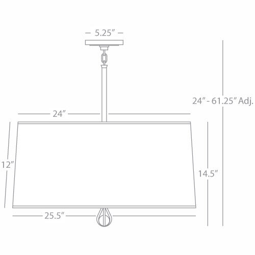 Williamsburg Custis 3 Light 15 inch Polished Nickel Pendant Ceiling Light in Revolutionary Storm With William Of Orange