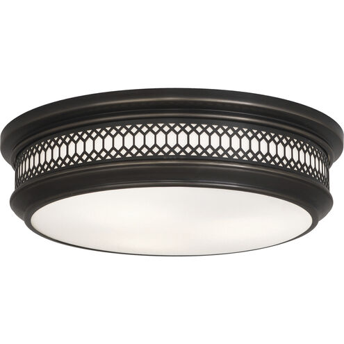Williamsburg Tucker 3 Light 15 inch Deep Patina Bronze Flushmount Ceiling Light