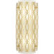 Marcel Wall Sconce Wall Light in Modern Brass, Frosted Cased White Glass, Geometric Framing
