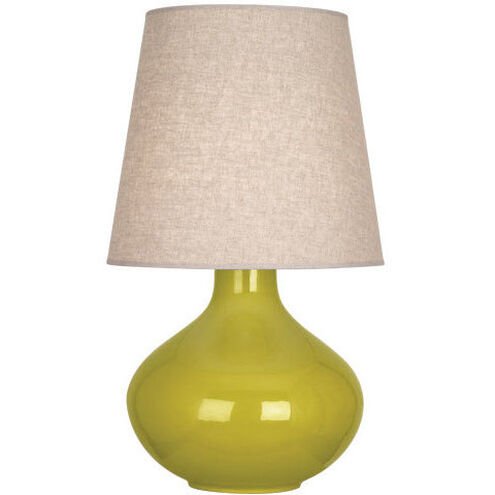 June 30.75 inch 150.00 watt Citron Table Lamp Portable Light in Buff Linen