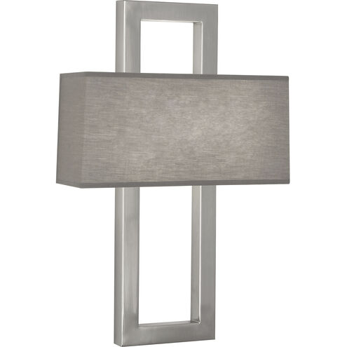 Doughnut 2 Light 15 inch Antique Silver ADA Wall Sconce Wall Light in Smoke Gray