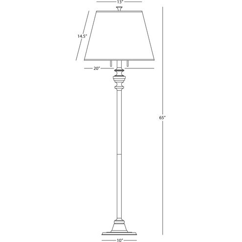 Arthur 65 inch 100.00 watt Deep Patina Bronze Floor Lamp Portable Light