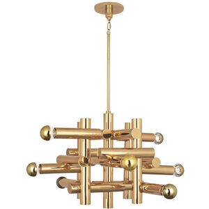 Jonathan Adler Milano 8 Light 30.5 inch Polished Brass Chandelier Ceiling Light