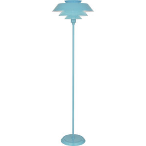 Pierce 60 inch 150.00 watt Egg Blue Gloss Floor Lamp Portable Light