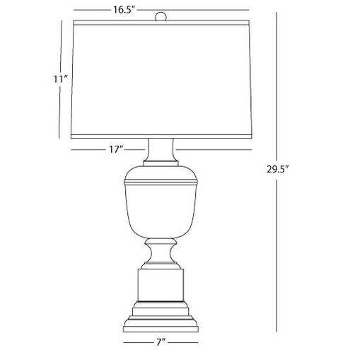 Annika 29.5 inch 150.00 watt Red Table Lamp Portable Light in Cloud Cream Silk