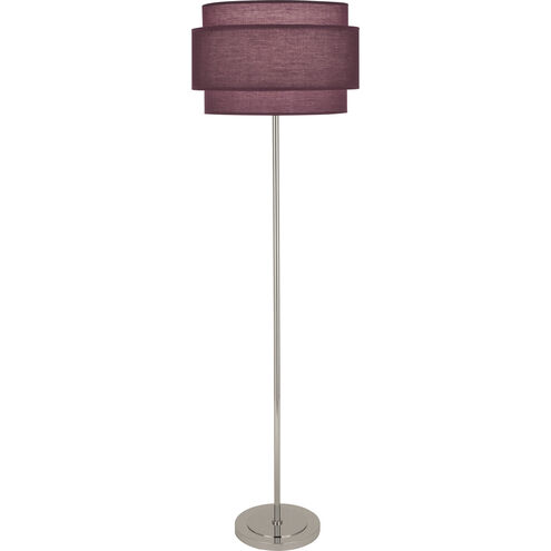Decker 62.63 inch 150.00 watt Polished Nickel Floor Lamp Portable Light in Vintage Wine