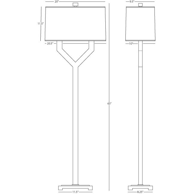 Valerie 63 inch 100.00 watt Deep Patina Bronze Floor Lamp Portable Light in Fondine