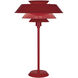 Pierce 26.5 inch 150.00 watt Ruby Red Table Lamp Portable Light