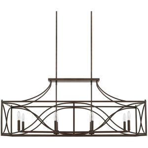 Tybee 8 Light 45.75 inch Nordic Grey Island Ceiling Light