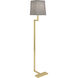 Doughnut 48.75 inch 100.00 watt Natural Brass Floor Lamp Portable Light in Smoke Gray