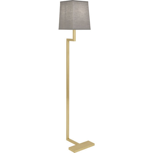 Doughnut 48.75 inch 100.00 watt Natural Brass Floor Lamp Portable Light in Smoke Gray