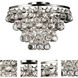 Bling 2 Light 16.75 inch Polished Nickel Flushmount Ceiling Light