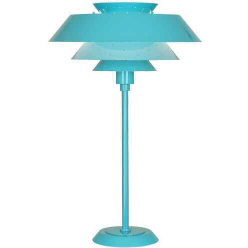 Pierce 26.5 inch 150.00 watt Egg Blue Table Lamp Portable Light