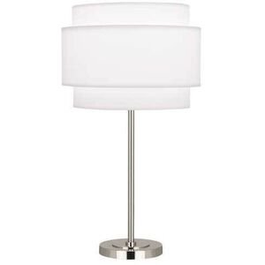 Decker 28.75 inch 150.00 watt Polished Nickel Table Lamp Portable Light in Ascot White