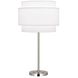 Decker 28.75 inch 150.00 watt Polished Nickel Table Lamp Portable Light in Ascot White