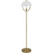 Mavisten Edition Copernica 62 inch 75 watt Lacquered Burnished Brass with Brass Floor Lamp Portable Light in White