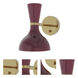 Clare 1 Light 7 inch Sugar Plum with Modern Brass Wall Sconce Wall Light