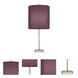 Kate 32.5 inch 150 watt Polished Nickel Table Lamp Portable Light in Vintage Wine
