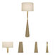Hatteras 61 inch 150 watt Natural Rope with Modern Brass Floor Lamp Portable Light in Heather Linen