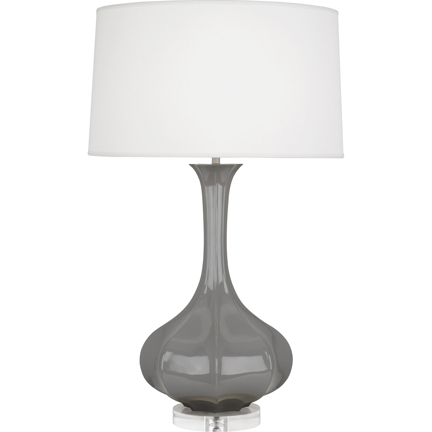 Pike 32.75 inch 150 watt Smoky Taupe Table Lamp Portable Light in Lucite
