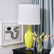 Small Emma 30 inch 150 watt Citron Glazed Ceramic with Polished Nickel and Lucite Accent Lamp Portable Light