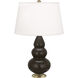 Small Triple Gourd 24.38 inch 150.00 watt Matte Coffee Accent Lamp Portable Light in Antique Brass
