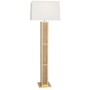 Jonathan Adler Bellport 62.5 inch 150.00 watt Modern Brass with Rattan Floor Lamp Portable Light