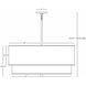 Decker 3 Light 30 inch Modern Brass Pendant Ceiling Light in Raven Black