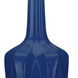 Emma 34.25 inch 150 watt Cobalt Glazed Ceramic with Polished Nickel and Lucite Table Lamp Portable Light