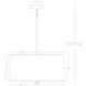 Penelope 3 Light 15 inch Polished Nickel Pendant Ceiling Light in Red Ceramik With Silver Mylar