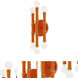Kane LED 5.25 inch Pumpkin with Polished Nickel Wallchiere Wall Light