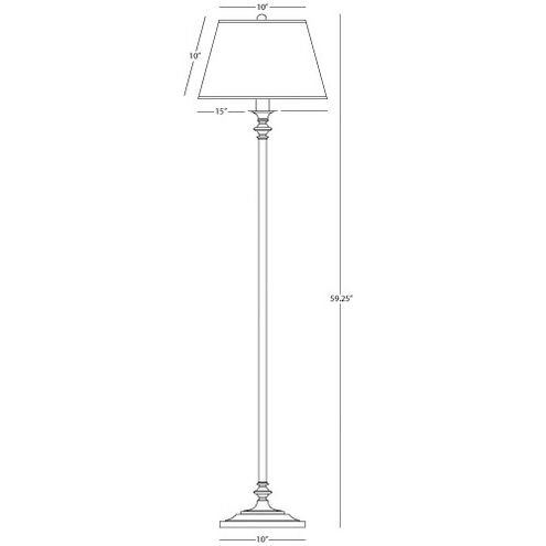 Wilton 59.25 inch 150.00 watt Antique Rust Floor Lamp Portable Light