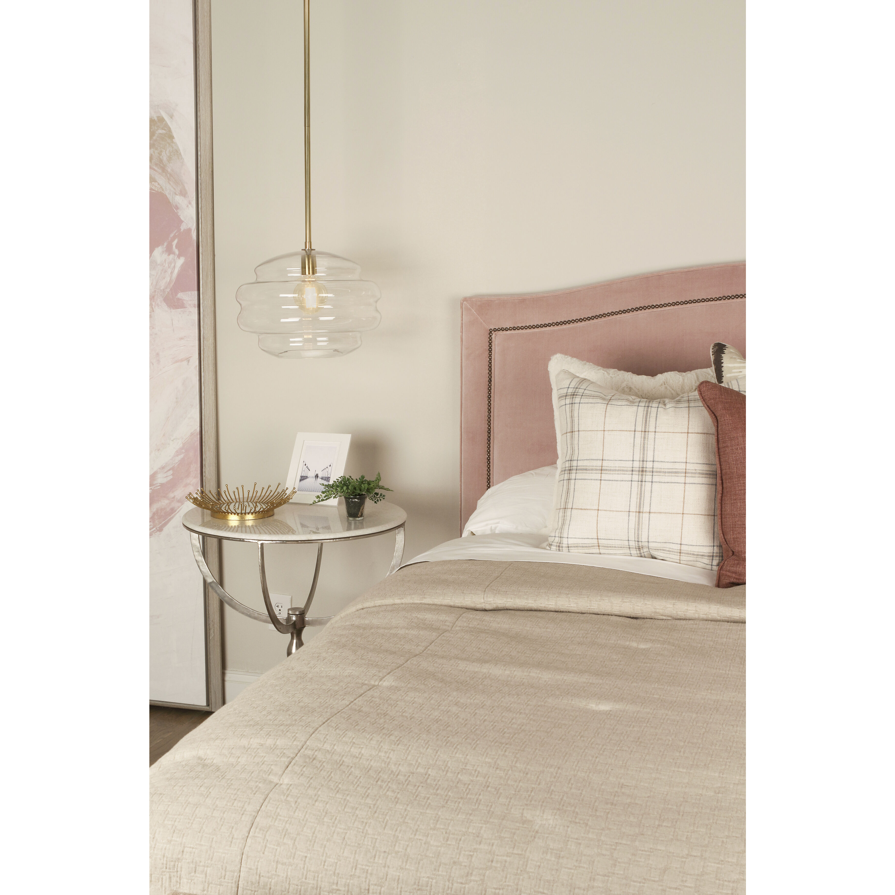 Horizon 1 Light 15.25 inch Clear Glass Pendant Ceiling Light