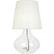June 31 inch 150 watt Clear Glass Body Table Lamp Portable Light